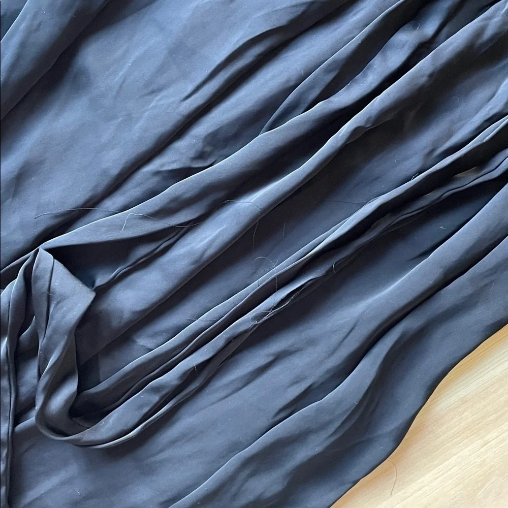 Gap Maternity Elegant Black Satin Wrap Dress